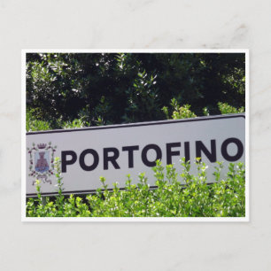 portofino signage postcard