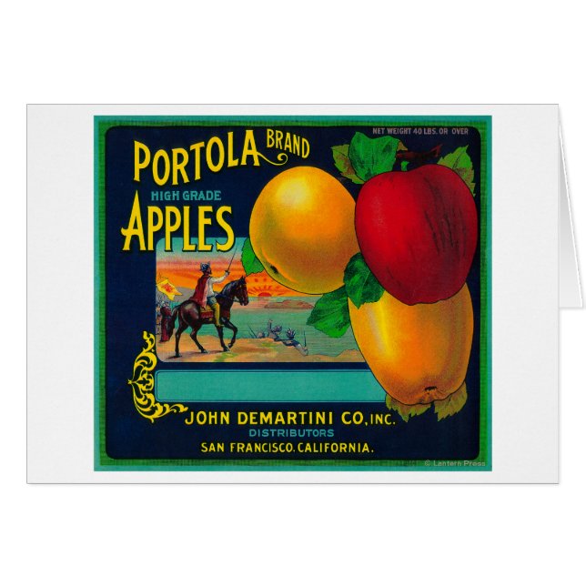 Portola Apple Crate Label (Front Horizontal)