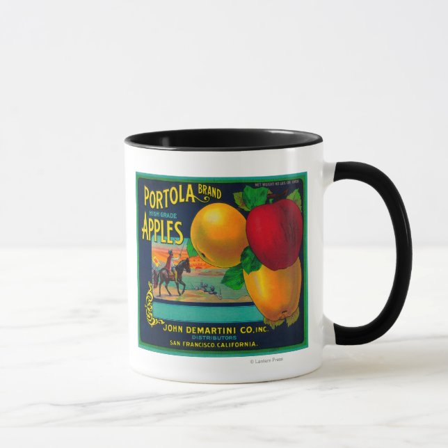 Portola Apple Crate Label Mug (Right)