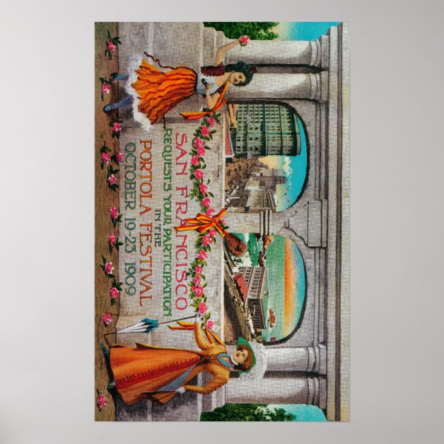 Portola Festival Advertisment (women) Poster (Front)