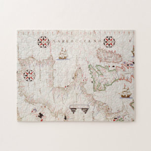 Portolan atlas of the Mediterranean Sea Joan Oliva Jigsaw Puzzle