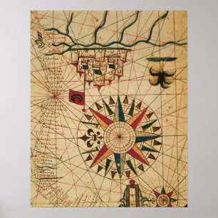 Portolan Chart   Map of Cairo, Egypt