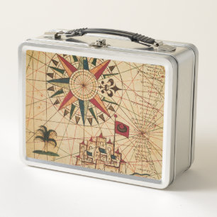 Portolan Chart   Map of Cairo, Egypt Metal Lunch Box