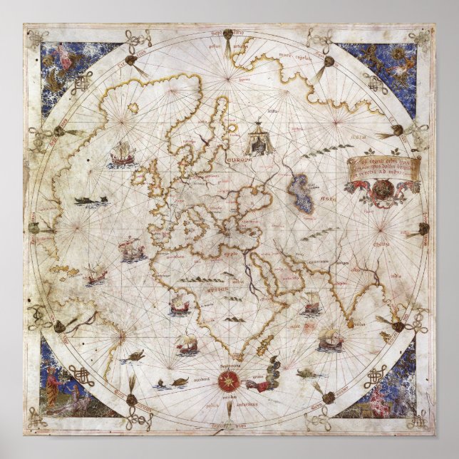 Portolan Chart of the World | 1519 (Front)