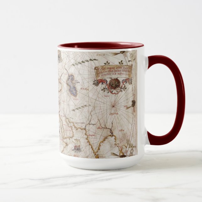 Portolan Chart of the World | 1519 Mug (Right)