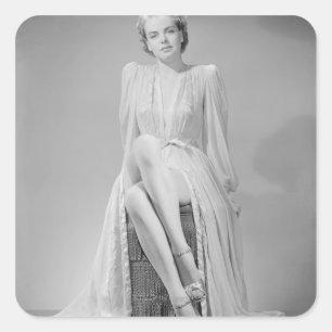 Portrait 2 square sticker