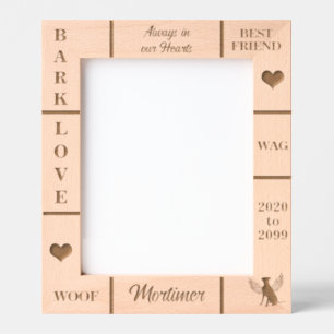 Portrait 8x10 Pet Memorial Angel Dog Name Year Etched Frames