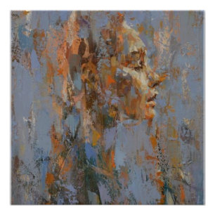 portrait, abstraction, watercolor, art, decor 