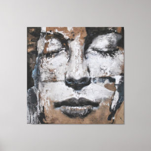 portrait, abstraction, watercolor, art, decor, canvas print