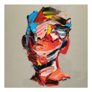 portrait, abstraction, watercolor, art poster sign