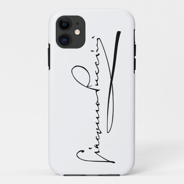 Portrait and Signature of Giacomo Puccini Case-Mate iPhone Case (Back)