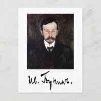 Portrait and Signature of Ivan Bunin