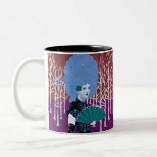 Portrait Art Two-Tone Coffee Mug