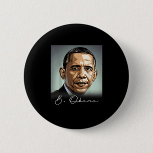 Portrait Barack Obama President Patriotic 6 Cm Round Badge