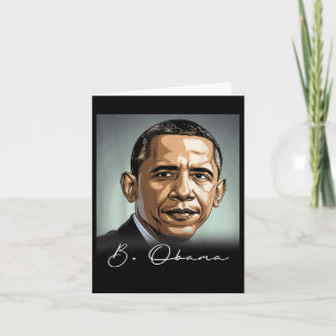 Portrait Barack Obama President Patriotic  Card