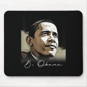 Portrait Barack Obama President Patriotic Mouse Pad