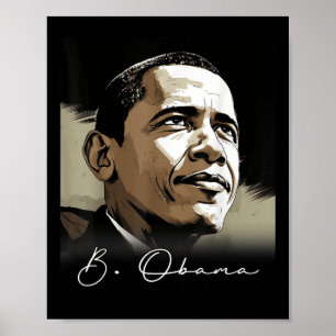 Portrait Barack Obama President Patriotic Poster