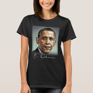 Portrait Barack Obama President Patriotic T-Shirt