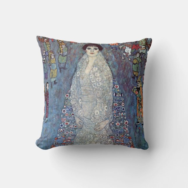 Portrait Baroness Elisabeth Bacchofen Echt, Klimt Cushion (Front)