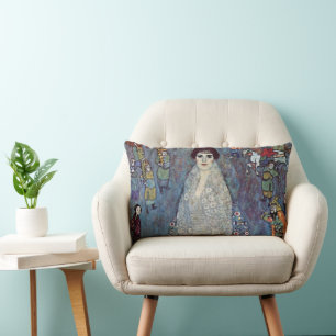 Portrait Baroness Elisabeth Bacchofen Echt, Klimt Lumbar Cushion