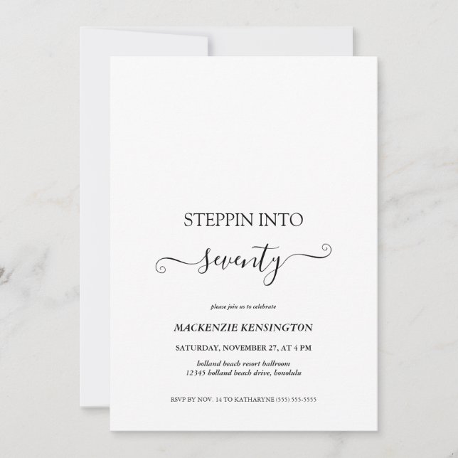 Portrait Birthday Invitation Template Direct Only (Front)