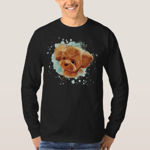 Portrait Brown Poodle So Cute T-Shirt