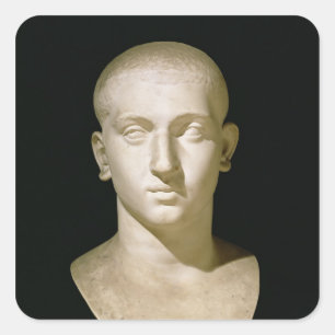 Portrait bust of Emperor Severus Alexander Square Sticker