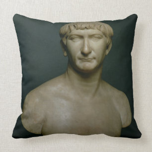 Portrait bust of emperor Trajan (53-117 AD) 1st-2n Cushion