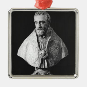 Portrait bust of Francois d'Escoubleau Metal Ornament