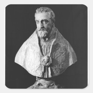 Portrait bust of Francois d'Escoubleau Square Sticker