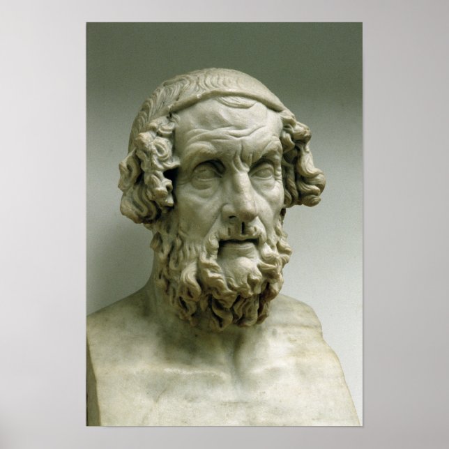 Portrait bust of Homer Poster (Front)