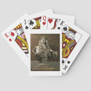 Portrait bust of Louis XIV (1638-1715), 1665, (mar Playing Cards