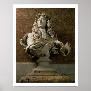 Portrait bust of Louis XIV (1638-1715), 1665, (mar Poster