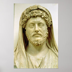 Portrait bust of Marcus Aurelius Poster