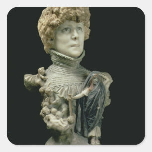 Portrait Bust of Sarah Bernhardt (1844-1923) Frenc Square Sticker