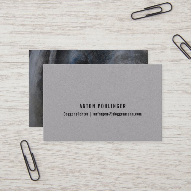 Portrait cards for breeder and trainer (Front/Back In Situ)