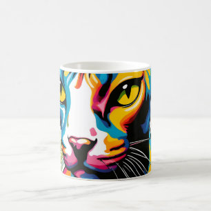 Portrait Cat Sphynx Pop Art Coffee Mug