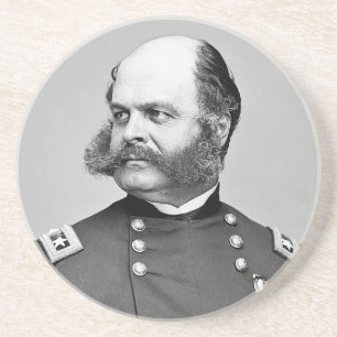 Portrait Civil War General Ambrose E. Burnside Coaster