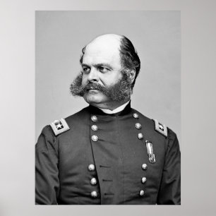 Portrait Civil War General Ambrose E. Burnside Poster