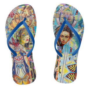 PORTRAIT DESIGNER COLLAGE THONGS