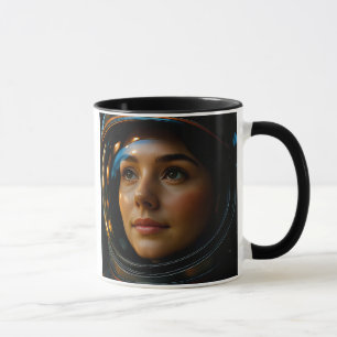 Portrait Female Cosmonaut Mug