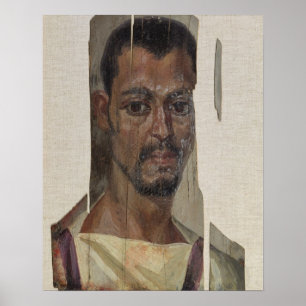 Portrait from Fayum (encaustic wax on wood) Poster