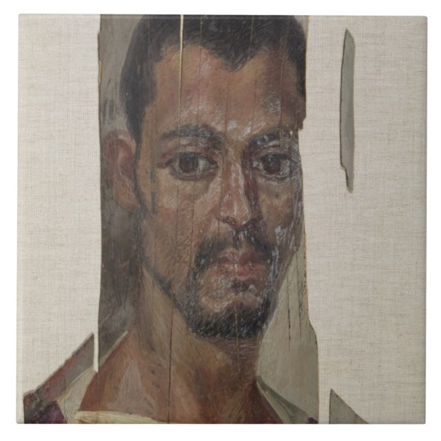 Portrait from Fayum (encaustic wax on wood) Tile (Front)