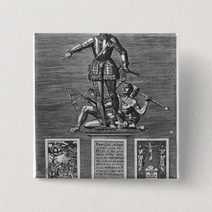Portrait Glorifying Ferdinand Alvarez of Toledo 15 Cm Square Badge