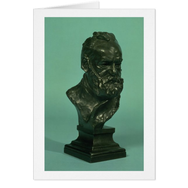 Portrait head of Victor Hugo (1802-85) (bronze) (Front)