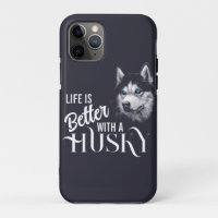 Portrait Head Siberian Husky With Blue Eyes
