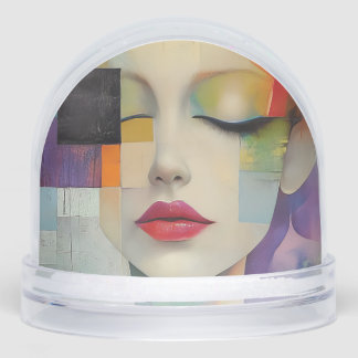 Portrait in Colour Block Surrealism  Snowglobe
