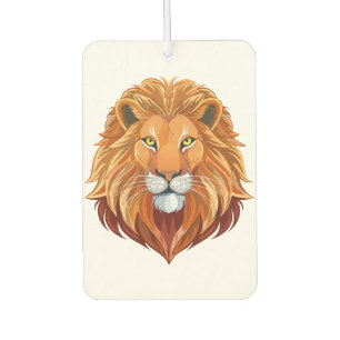 Portrait lion head front view car air freshener