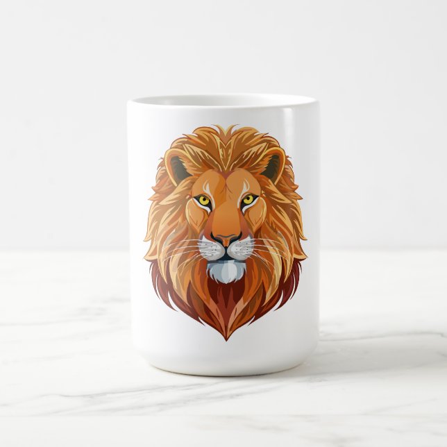 Portrait lion head front view coffee mug (Center)
