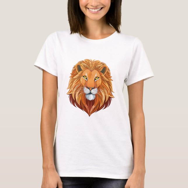 Portrait lion head front view T-Shirt (Front)